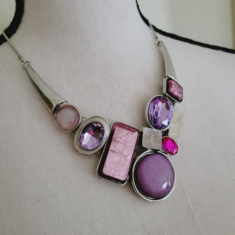 Multi-Stone Statement Necklace - image 2